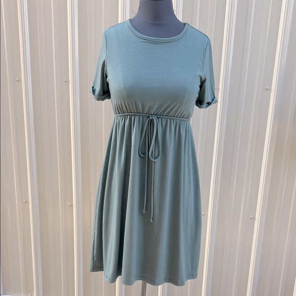 Pinkblush Dresses & Skirts - Pinkblush Maternity Teal Short Sleeve Midi Dress Size Small